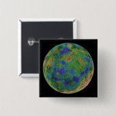 南極を中心とした金星 缶バッジ (正面&裏面)