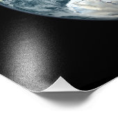 南極を強調する地球の全景 フォトプリント            (角)