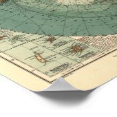 南極アンティークアトラス1912年地図 ポスター (角)