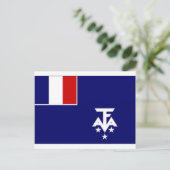 南極フランスの陸国旗 ポストカード (スタンド正面)