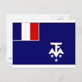 南極フランスの陸国旗 ポストカード (正面/裏面)