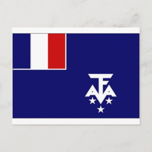 南極フランスの陸国旗 ポストカード (正面)