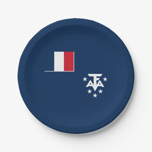 南極フランスの陸地 ペーパープレート (正面)