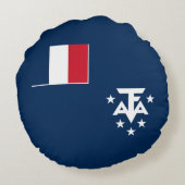 南極フランスの陸地 ラウンドクッション (裏面)