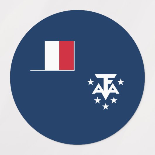 南極フランスの陸地 ラベル (デザイン2)