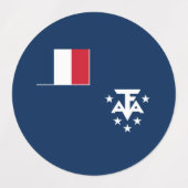 南極フランスの陸地 ラベル (デザイン1)