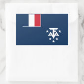 南極フランスの陸地 長方形シール (バッグ)