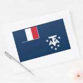 南極フランスの陸地 長方形シール (封筒)