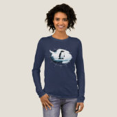 南極ペンギンエンブレム - 極地探検家のデザイン トライブレンドTシャツ (正面全体)