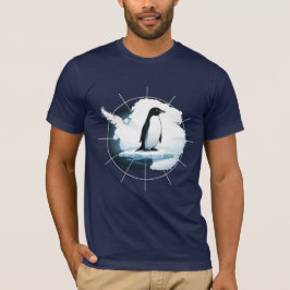 南極ペンギンエンブレム - 極地探検家のデザイン Tシャツ