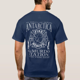 南極マクマード駅火災と救助ペンギン Tシャツ