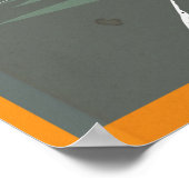 南極ヴィンテージ旅行ポスター ポスター (角)