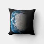 南極上空でシミュレートされた雲を示す全地球 クッション (正面)