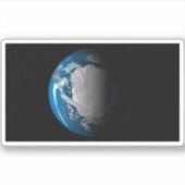 南極上空でシミュレートされた雲を示す全地球 シール (正面)