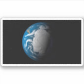 南極上空でシミュレートされた雲を示す全地球 シール (正面)