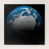 南極上空でシミュレートされた雲を示す全地球 ジグソーパズル (横)