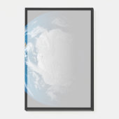 南極上空でシミュレートされた雲を示す全地球 ポストイット (正面)