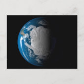 南極上空でシミュレートされた雲を示す全地球 ポストカード (正面)