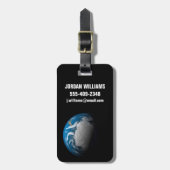 南極上空でシミュレートされた雲を示す全地球 ラゲッジタグ (正面縦)