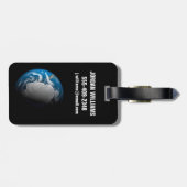 南極上空でシミュレートされた雲を示す全地球 ラゲッジタグ (裏面横)