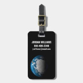 南極上空でシミュレートされた雲を示す全地球 ラゲッジタグ (正面縦)