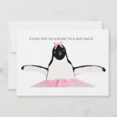 南極便パーソナライズされた具 サンキューカード (正面)