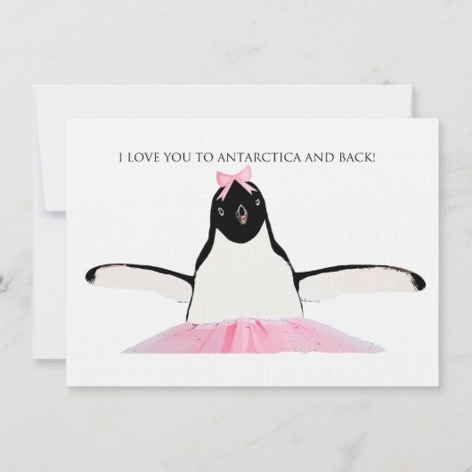 南極便パーソナライズされた具 サンキューカード (正面)