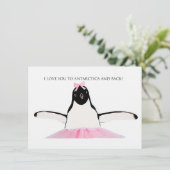 南極便パーソナライズされた具 サンキューカード (スタンド正面)