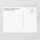 南極南極南極のアムンセン – スコット南極駅 ポストカード (裏面)