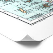 南極古地図 ポスター (角)