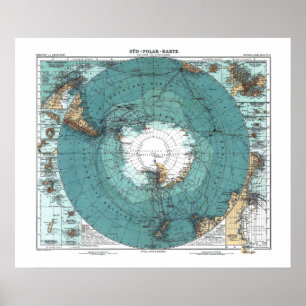南極古地図 ポスター