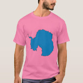 南極国旗の地図 Tシャツ (正面)