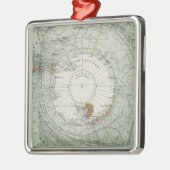 南極圏の地図 メタルオーナメント (左)
