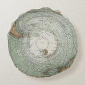 南極圏の地図 ラウンドクッション (裏面)