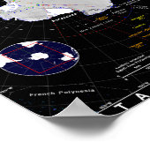 南極地図 ポスター (角)