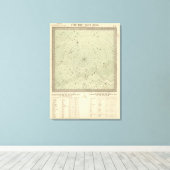 南極地域のスターマップ キャンバスプリント (インサイチュ (ウッドフロア))