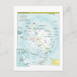 南極地域の地図 ポストカード