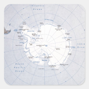 南極地域地図(1982年) スクエアシール