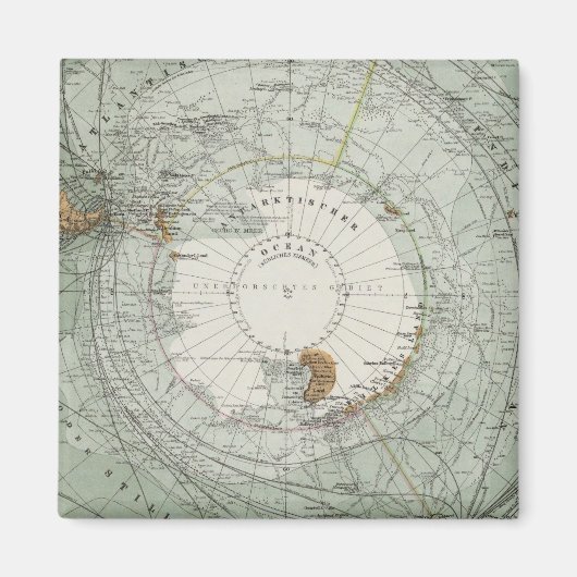 南極域地図 マグネット (正面)