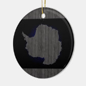 南極大陸のモノクロ旗 セラミックオーナメント (左)