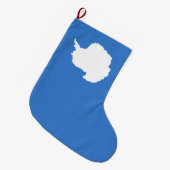南極大陸の国旗（グラハム・バートラムによる） ラージクリスマスストッキング (正面 (吊り時))