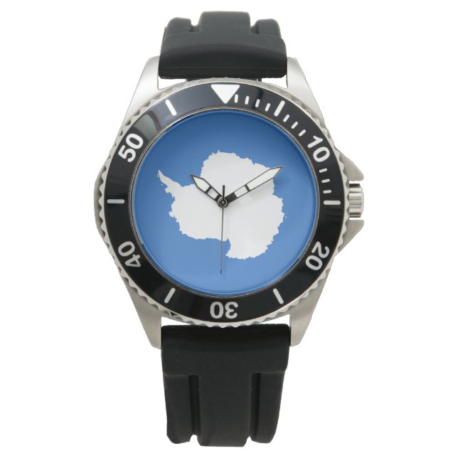 南極大陸の国旗（グラハム・バートラムによる） 腕時計 (正面)