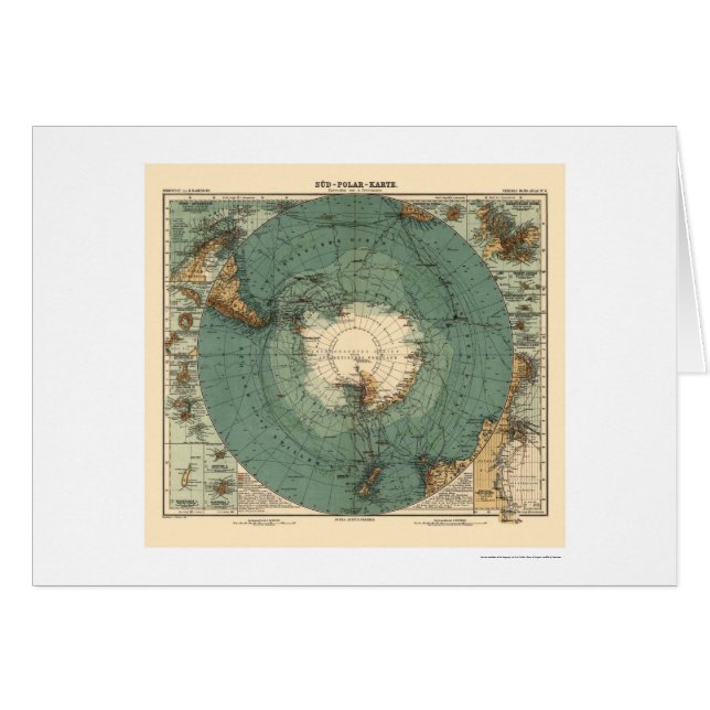 南極大陸の地図1912年 (正面横)