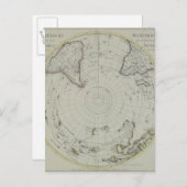 南極大陸の地図2 ポストカード (正面/裏面)