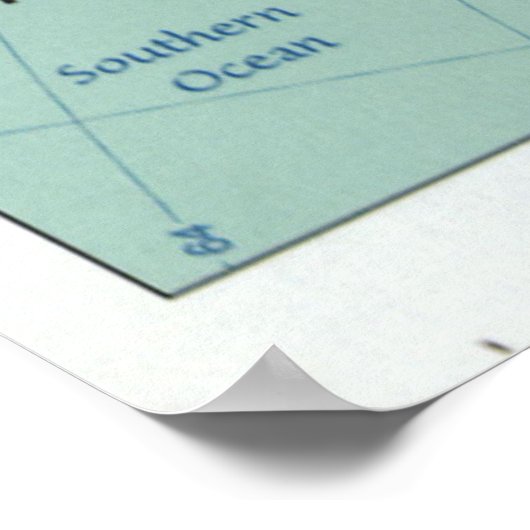 南極大陸の地図(2000) ポスター (角)