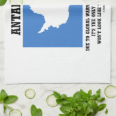 南極大陸の地球温暖化の気候変動大陸 キッチンタオル (折り畳み)