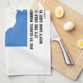 南極大陸の地球温暖化の気候変動大陸 キッチンタオル (四つ折り)