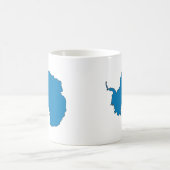 南極大陸の旗の地図 コーヒーマグカップ (中央)