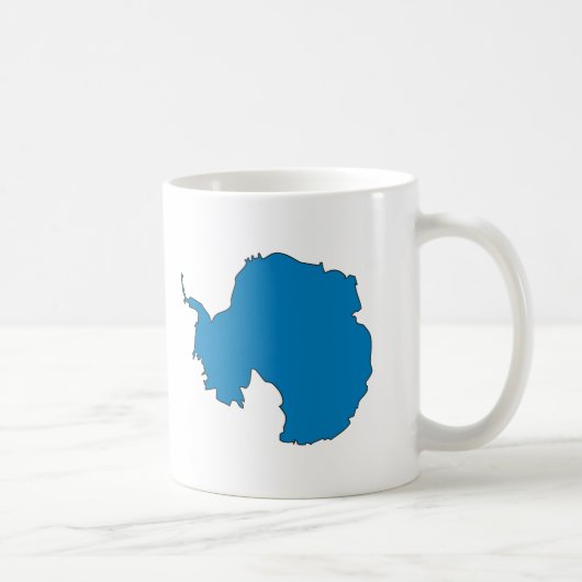 南極大陸の旗の地図 コーヒーマグカップ (右)