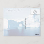 南極大陸ゲルラッシュ海峡の氷山 ポストカード (裏面)